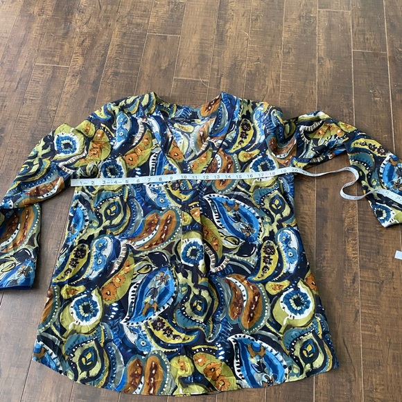 Lafayette 148 New York Silk Paisley blouse - Picture 3 of 9